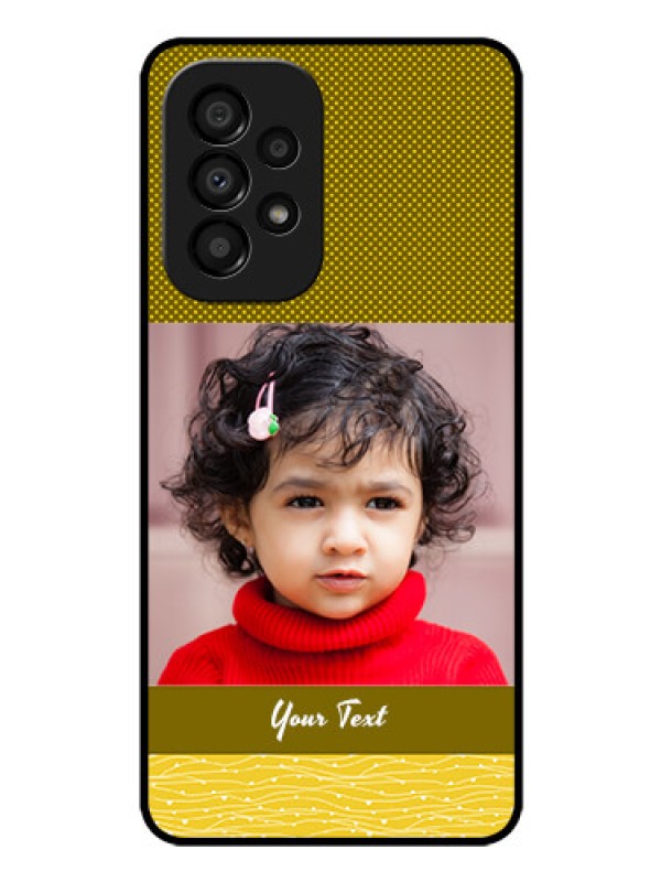 Custom Galaxy A33 5G Custom Glass Phone Case - Simple Green Color Design