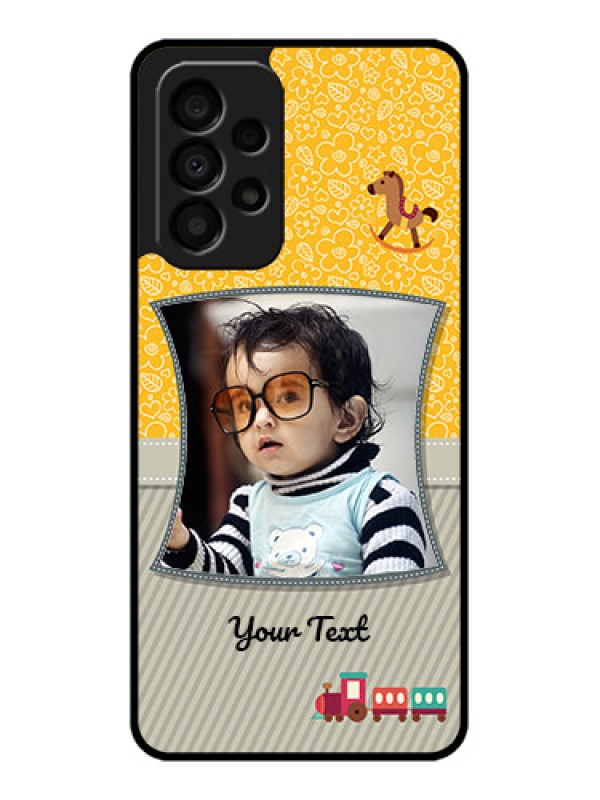 Custom Galaxy A33 5G Personalized Glass Phone Case - Baby Picture Upload Design