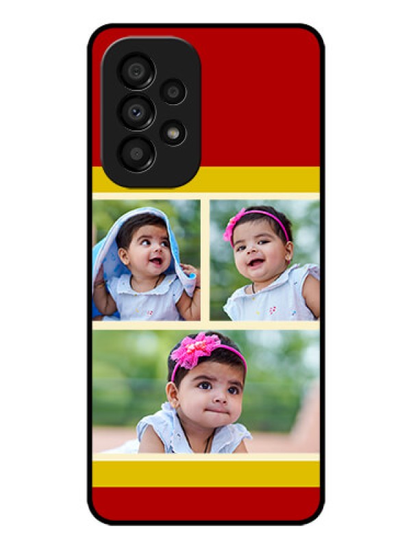 Custom Galaxy A33 5G Custom Glass Mobile Case - Multiple Pic Upload Design