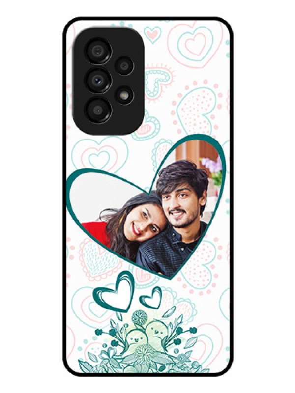 Custom Galaxy A33 5G Photo Printing on Glass Case - Premium Couple Design