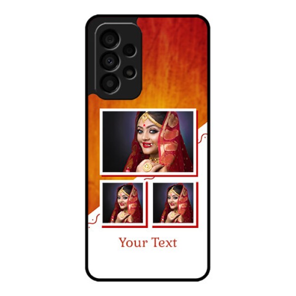 Galaxy A33 5G Custom Glass Phone Case - Wedding Memories Design