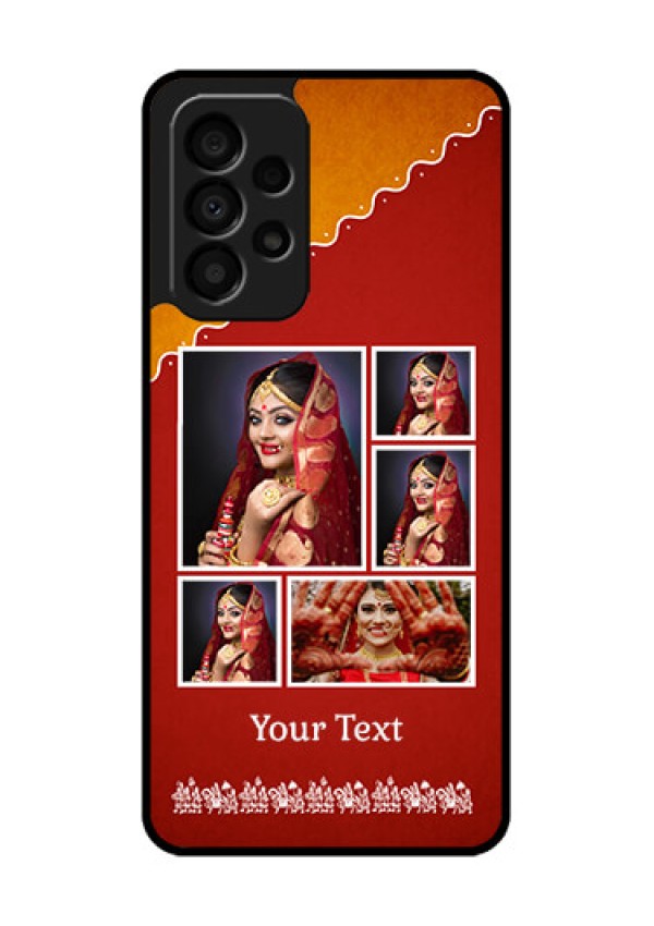 Galaxy A33 5G Personalized Glass Phone Case - Wedding Pic Upload Design