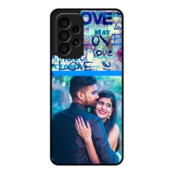 Galaxy A33 5G Custom Glass Mobile Case - Colorful Love Design Galaxy A33 5G Custom Glass Mobile Case - Colorful Love Design