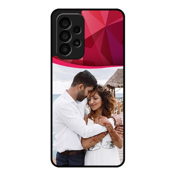 Galaxy A33 5G Custom Glass Mobile Case - Red Abstract Design Galaxy A33 5G Custom Glass Mobile Case - Red Abstract Design