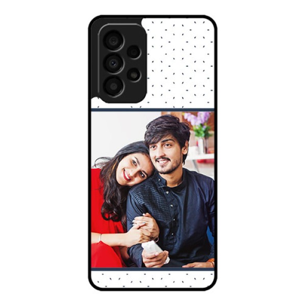 Galaxy A33 5G Personalized Glass Phone Case - Premium Dot Design