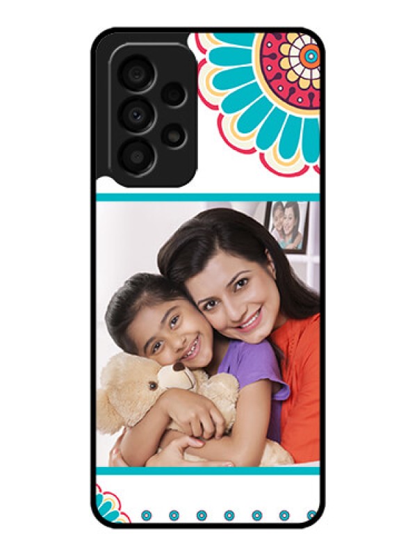 Custom Galaxy A33 5G Custom Glass Phone Case - Flower Design