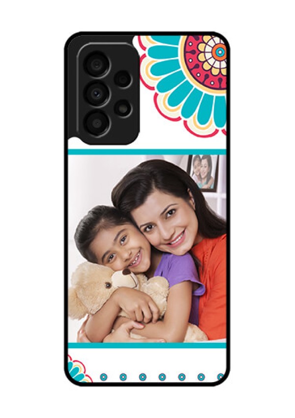 Galaxy A33 5G Custom Glass Phone Case - Flower Design