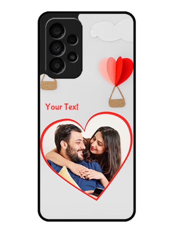 Custom Galaxy A33 5G Custom Glass Mobile Case - Parachute Love Design