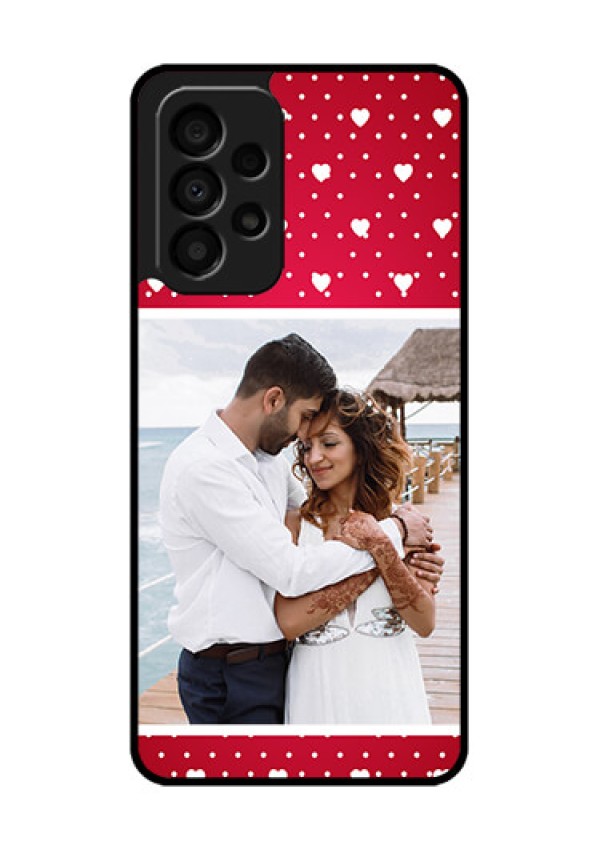 Galaxy A33 5G Photo Printing on Glass Case - Hearts Mobile Case Design