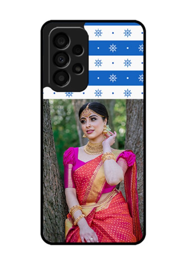Galaxy A33 5G Photo Printing on Glass Case - Snow Pattern Design