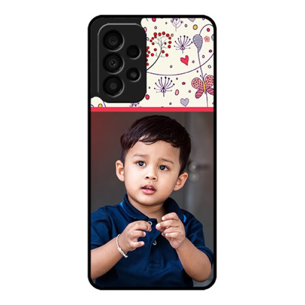 Galaxy A33 5G Custom Glass Mobile Case - Premium Floral Design