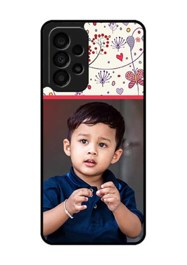 Galaxy A33 5G Custom Glass Mobile Case - Premium Floral Design