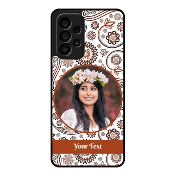 Galaxy A33 5G Custom Glass Mobile Case - Abstract Flower Design