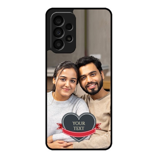 Galaxy A33 5G Custom Glass Phone Case - Just Married Couple Design