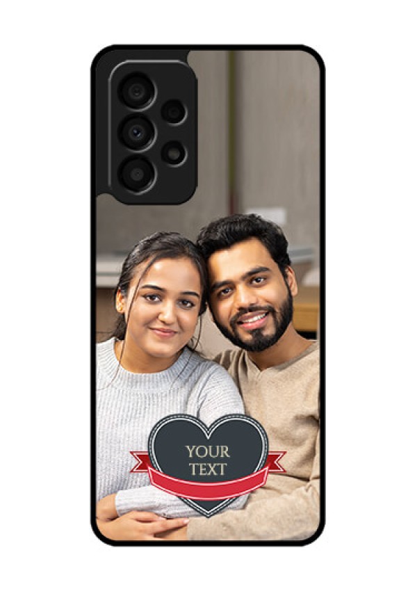 Galaxy A33 5G Custom Glass Phone Case - Just Married Couple Design