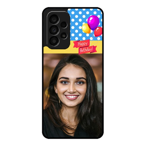 Galaxy A33 5G Custom Glass Mobile Case - Happy Birthday Design