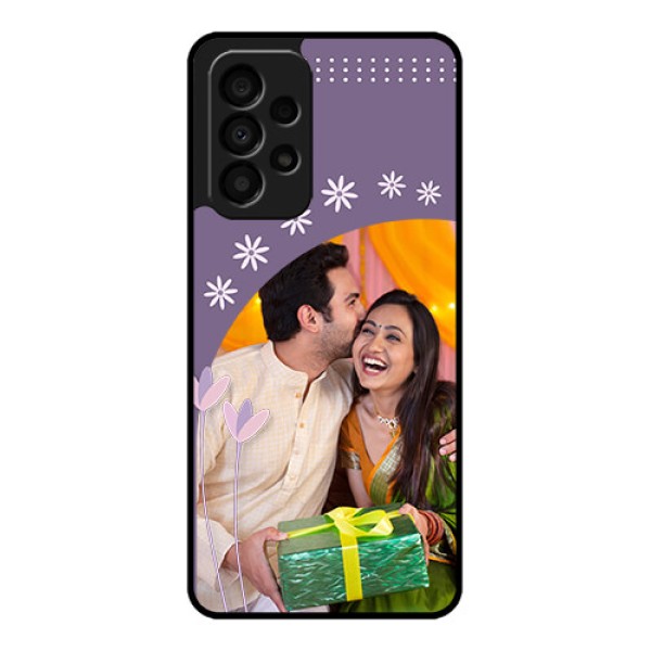 Galaxy A33 5G Custom Glass Mobile Case - Lavender flowers design