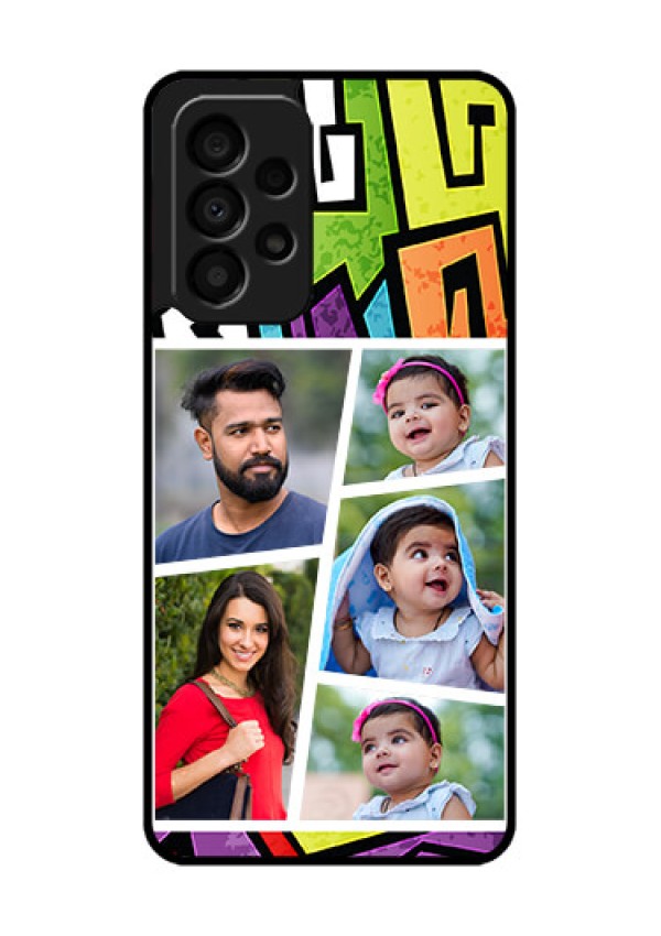 Galaxy A33 5G Custom Glass Phone Case - Graffiti pattern Design
