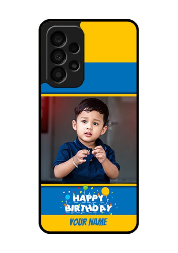 Galaxy A33 5G Custom Glass Mobile Case - Birthday Wishes Design