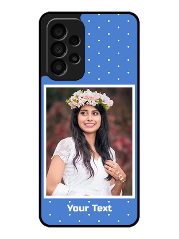 Custom Galaxy A33 5G Photo Printing on Glass Case - Polka dots design