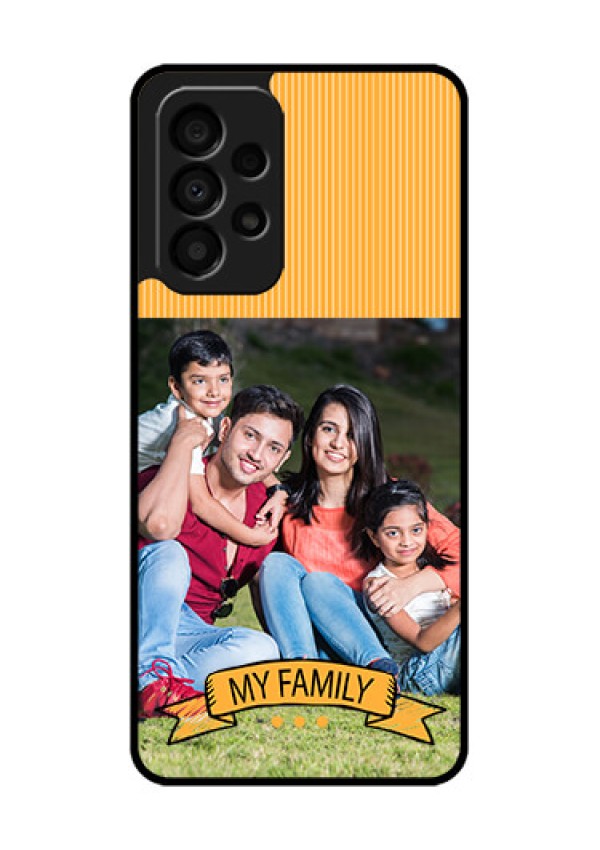 Galaxy A33 5G Custom Glass Phone Case - My Family Design