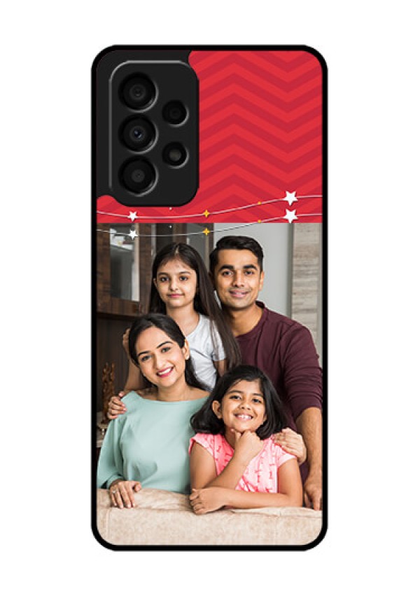 Galaxy A33 5G Personalized Glass Phone Case - Happy Family Design
