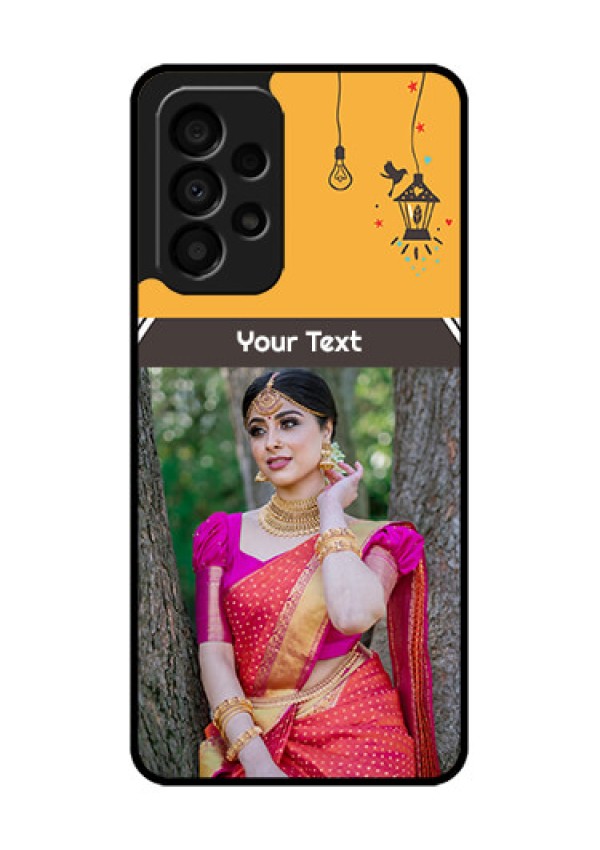 Galaxy A33 5G Custom Glass Mobile Case - with Family Picture and Icons