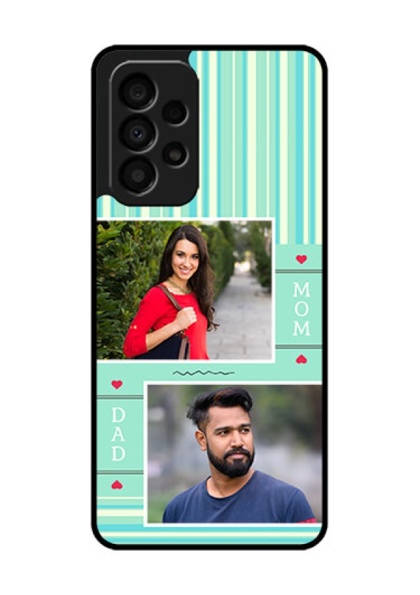 Galaxy A33 5G Custom Glass Phone Case - Mom & Dad Pic Design