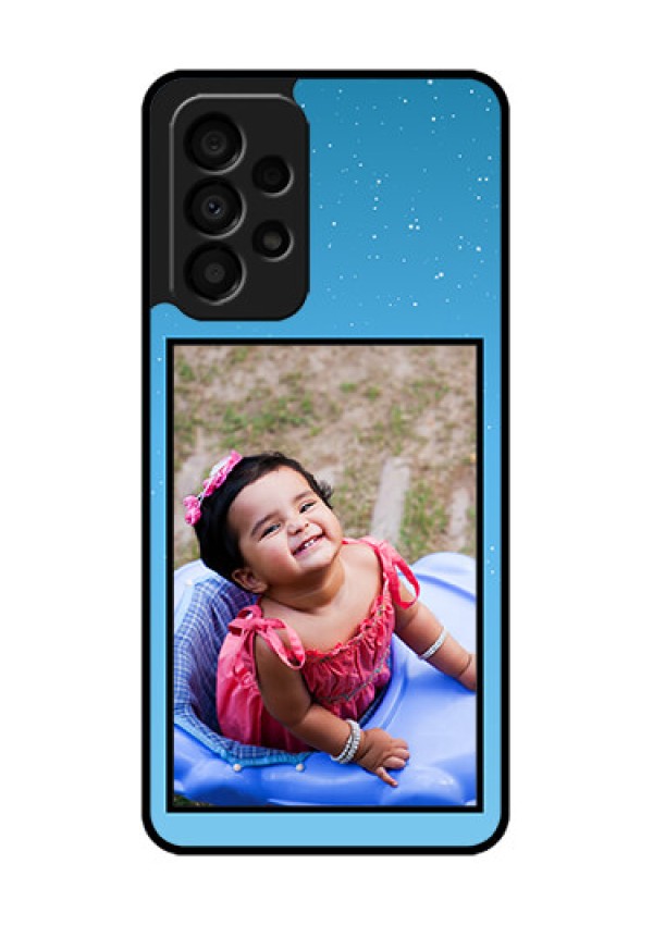 Galaxy A33 5G Custom Glass Mobile Case - Wave Pattern Colorful Design