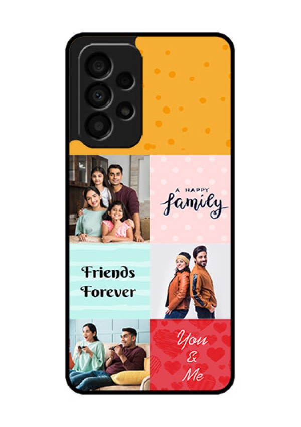 Galaxy A33 5G Personalized Glass Phone Case - Images with Quotes Design