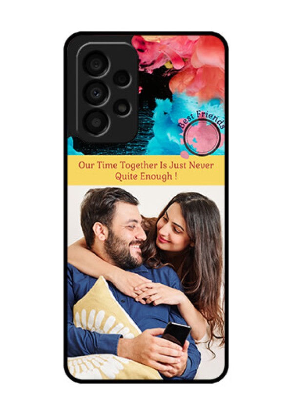 Galaxy A33 5G Custom Glass Mobile Case - Quote with Acrylic Painting Design