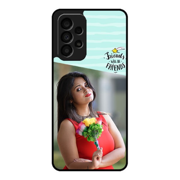 Galaxy A33 5G Custom Glass Phone Case - Friends Picture Icon Design