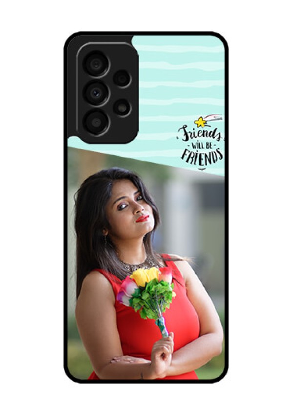 Galaxy A33 5G Custom Glass Phone Case - Friends Picture Icon Design