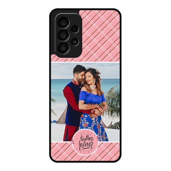 Galaxy A33 5G Personalized Glass Phone Case - Together Forever Design