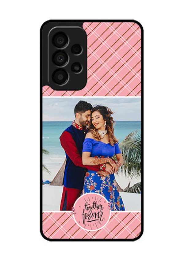 Galaxy A33 5G Personalized Glass Phone Case - Together Forever Design