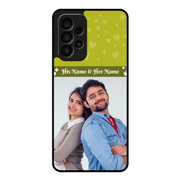 Galaxy A33 5G Custom Glass Phone Case - You & Me Heart Design