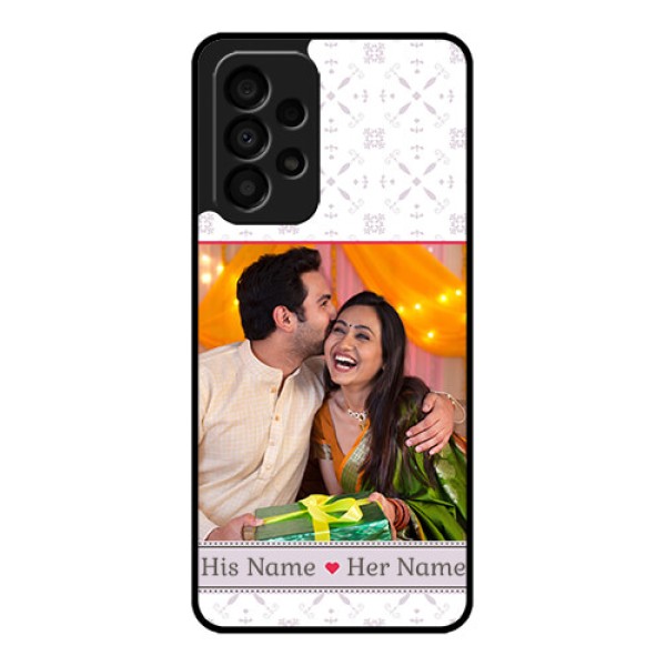 Galaxy A33 5G Custom Glass Mobile Case - with Photo and Ethnic Design Galaxy A33 5G Custom Glass Mobile Case - with Photo and Ethnic Design