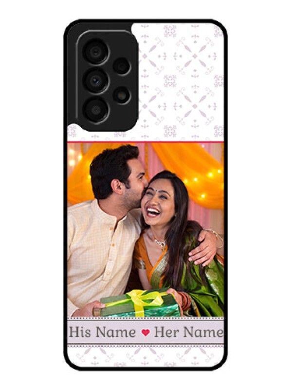 Custom Galaxy A33 5G Custom Glass Mobile Case - with Photo and Ethnic Design