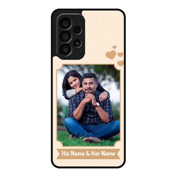 Galaxy A33 5G Custom Glass Phone Case - with confetti love design