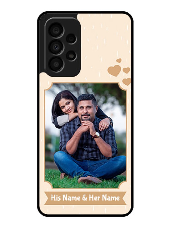 Custom Galaxy A33 5G Custom Glass Phone Case - with confetti love design