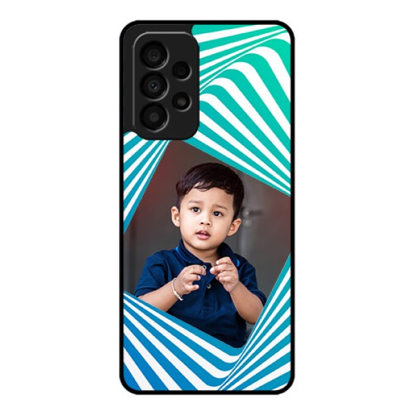 Galaxy A33 5G Personalized Glass Phone Case - Abstract Spiral Design