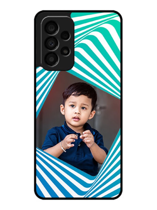 Custom Galaxy A33 5G Personalized Glass Phone Case - Abstract Spiral Design