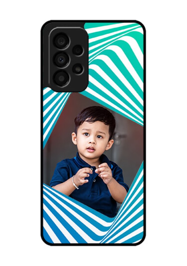 Galaxy A33 5G Personalized Glass Phone Case - Abstract Spiral Design