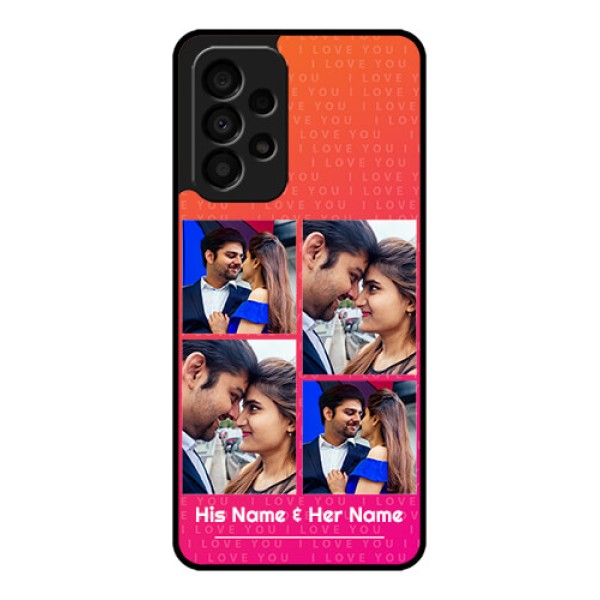 Galaxy A33 5G Custom Glass Phone Case - I Love You Pink Design