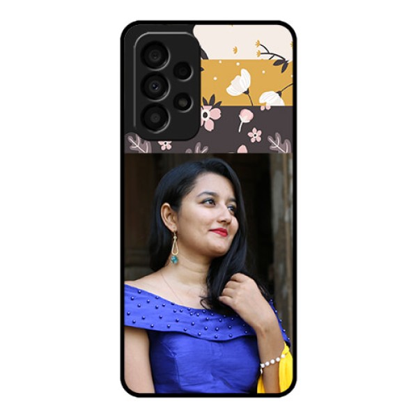 Galaxy A33 5G Custom Glass Phone Case - Stylish Floral Design