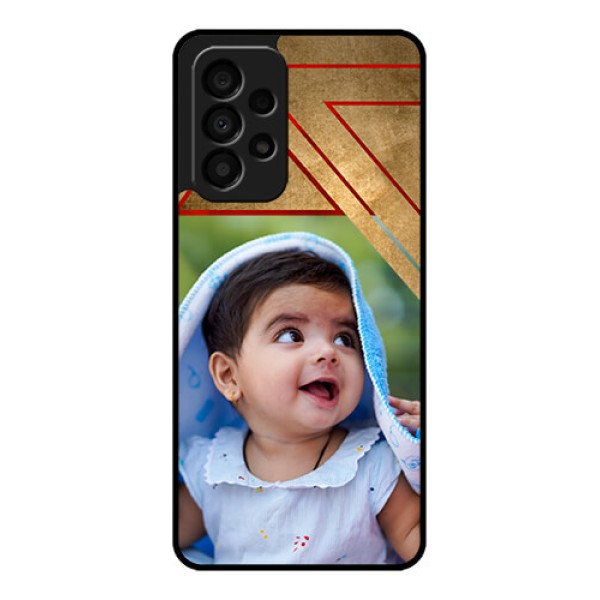 Galaxy A33 5G Personalized Glass Phone Case - Gradient Abstract Texture Design