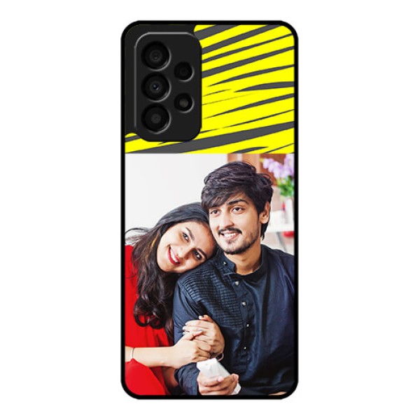Galaxy A33 5G Photo Printing on Glass Case - Yellow Abstract Design Galaxy A33 5G Photo Printing on Glass Case - Yellow Abstract Design
