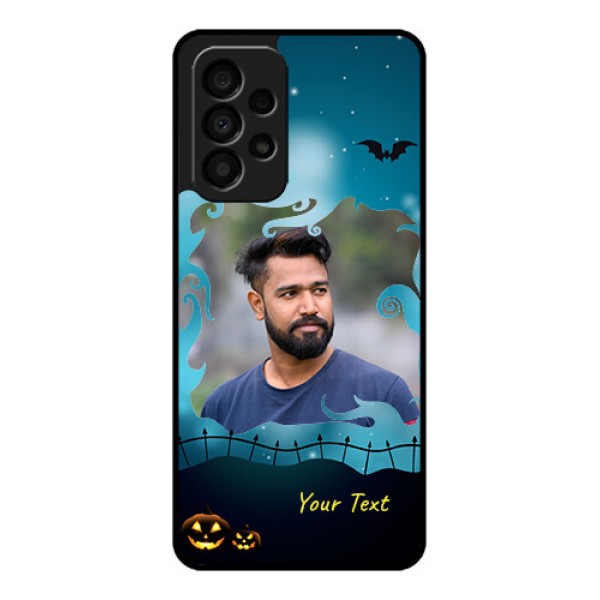 Galaxy A33 5G Custom Glass Phone Case - Halloween frame design