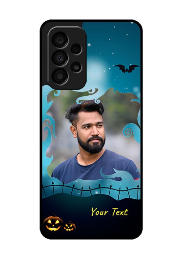 Galaxy A33 5G Custom Glass Phone Case - Halloween frame design