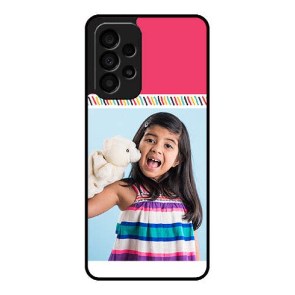 Galaxy A33 5G Personalized Glass Phone Case - Line art design